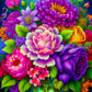Blooming Colorful Flowers Diamond Art