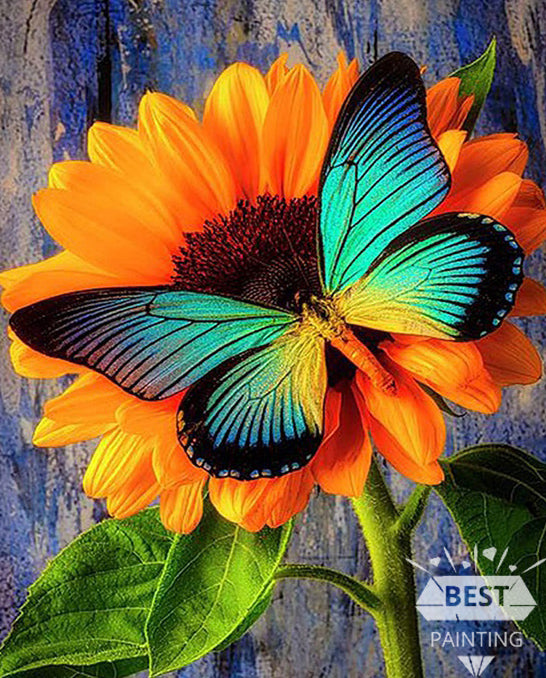 Sunflower Butterfly Diamond Art Kit – Best Diamond Paintings