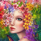 Beautiful 5D Diamond Painting Of Flower Girl