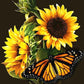 Butterfly On Sunflower Floral Bead Painting Kit