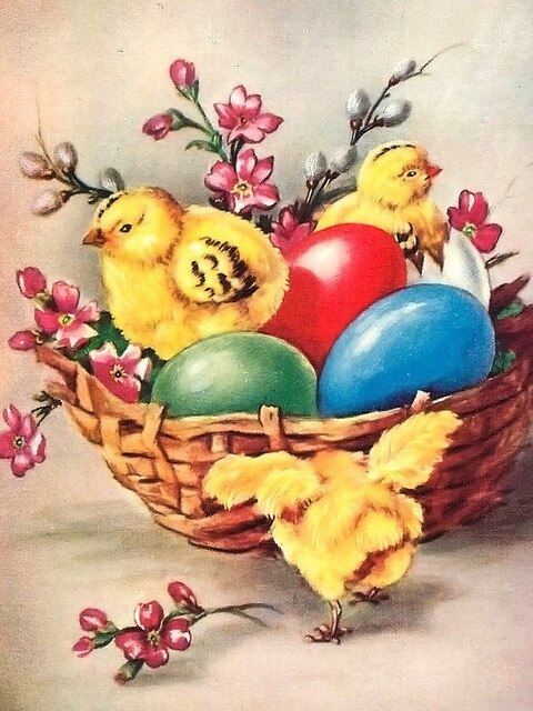 Chicks Easter Eggs In Bucket Diamond Kit – Best Diamond Paintings