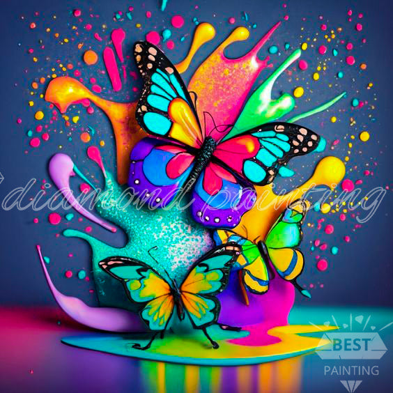 Colorful Butterflies Shop Diamond Art Kit
