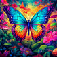 Colorful Butterfly Diamond Gem Painting