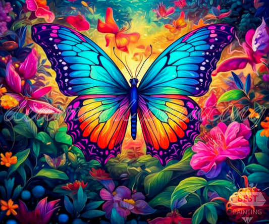 Colorful Butterfly Diamond Gem Painting