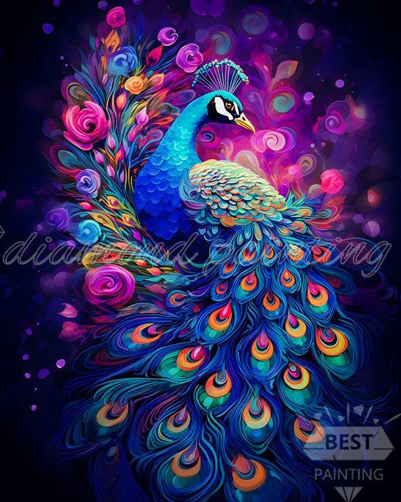 Colorful Peacock Diamond Dot Paintings