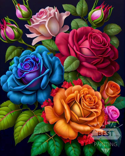 Four Roses Diamond Painting Kit