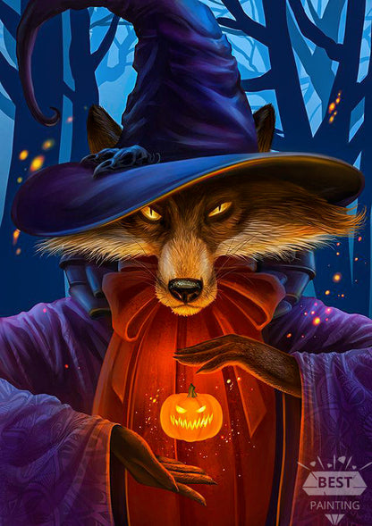 Fox Halloween Diamond Art