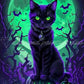 Halloween Scary Cat Diamond Painting Kit