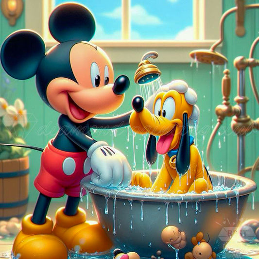 Mickey Mouse & Pluto Disney Diamond Painting