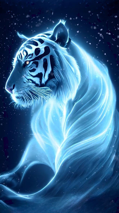 Mighty White Tiger Best Diamond Painting