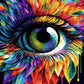Multicolored Eye Diamond Art