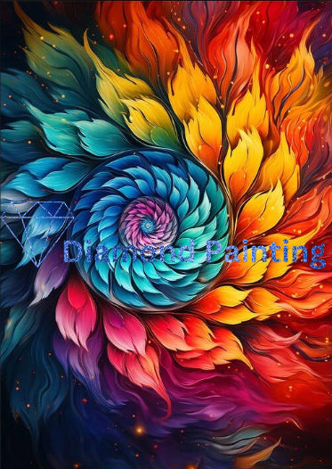 Spiral Floral Diamond Painting Art