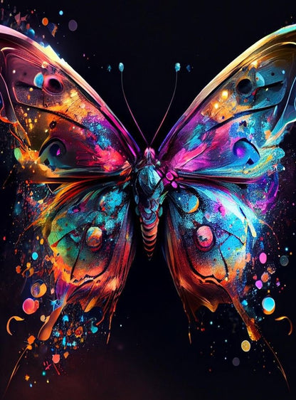 Splashy Butterfly Diamond Painting