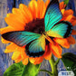 Sunflower Butterfly Diamond Art Kit