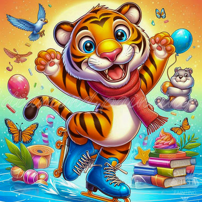 Tiger Animated 5D Diamond Painting Kits