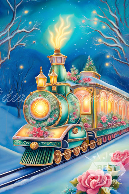 Winter Train Dreams Diamond Painting Kit