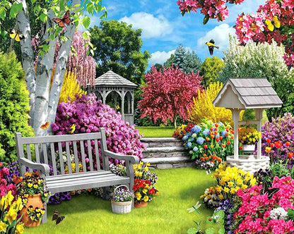 5D DIY Diamond Art With Beautiful Garden View