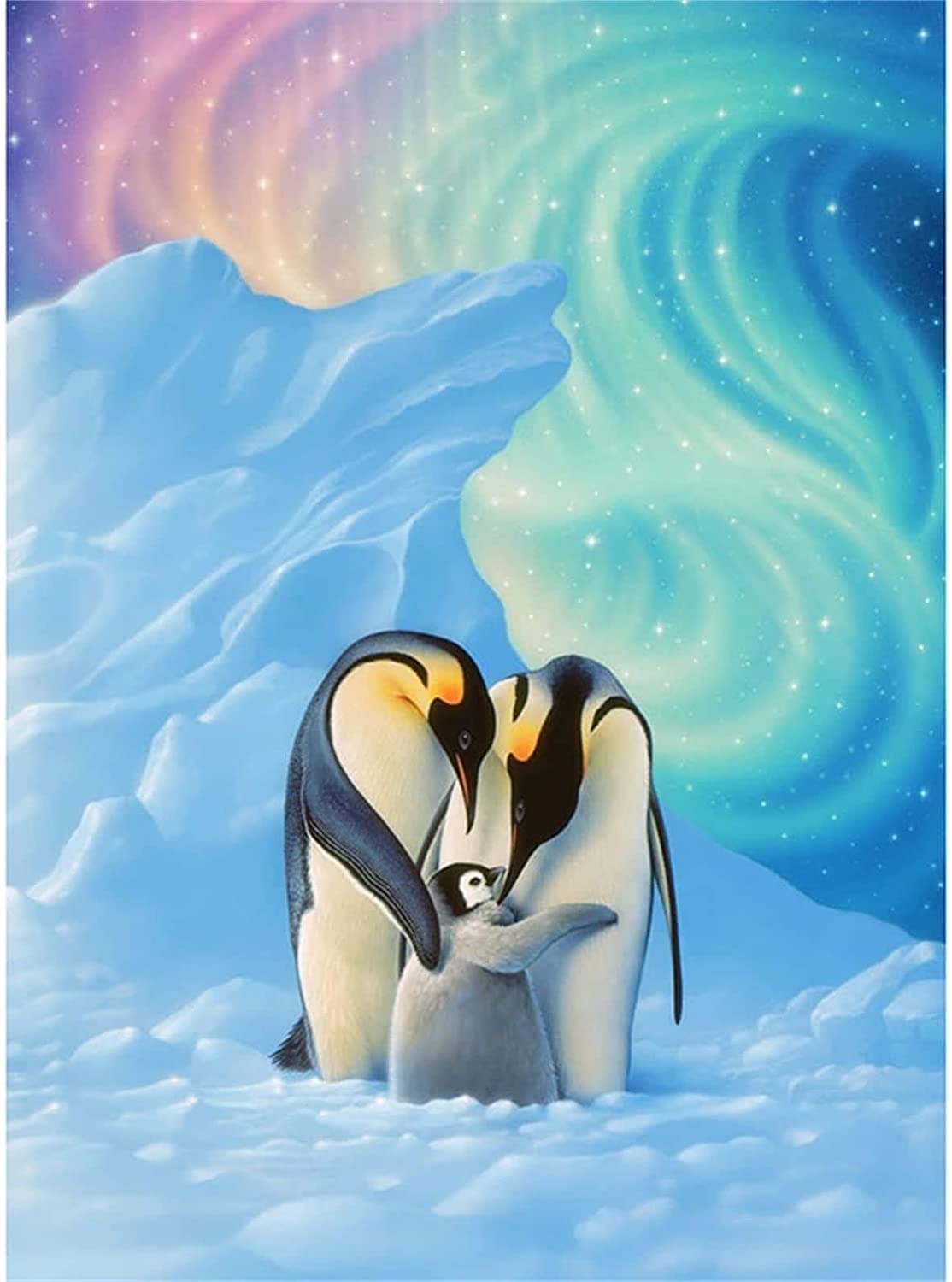 5D Diamond Painting Of Penguin Family