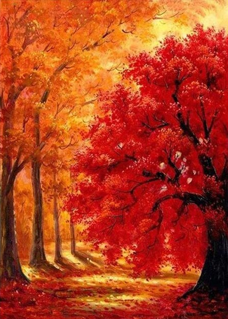 Autumn Tree Diamond Bead Art