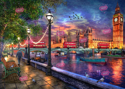 Wunderschöne 5D-Diamantperlenkunst „London City“.