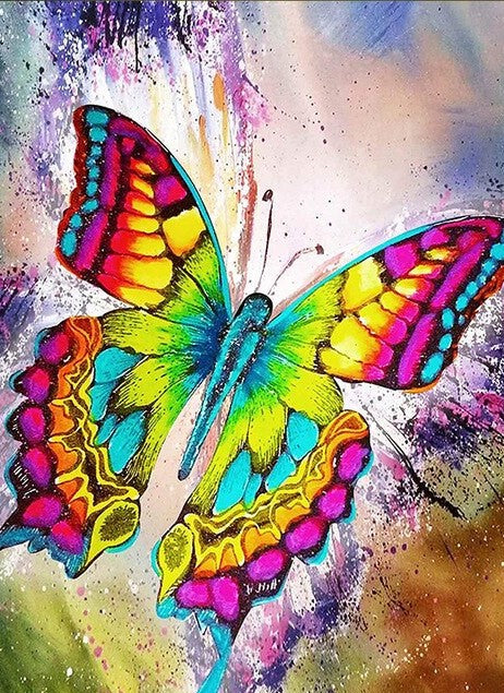Beautiful Abstract Art Butterfly 5D Diamond Bead Art