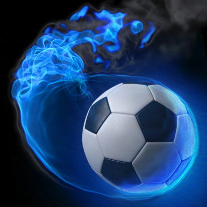 Blue Flame Soccer Ball Diamond Painting