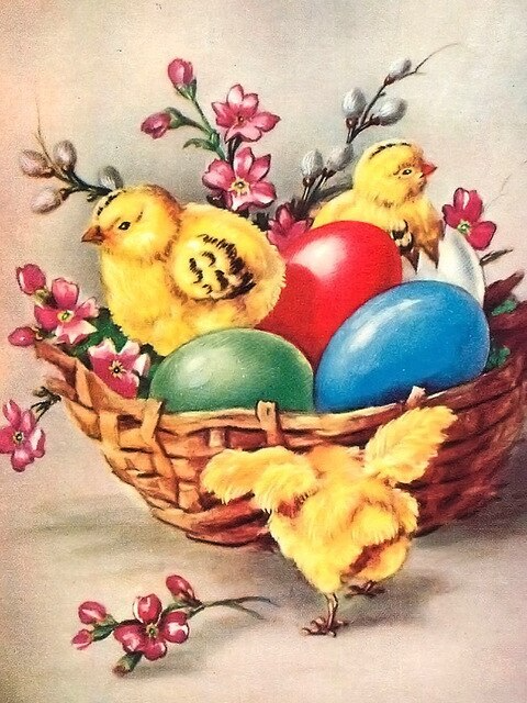 Chicks Easter Eggs In Bucket Diamond Kit