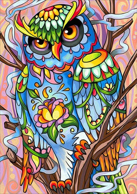 Colorful Abstract Owl Best Bead Art Kits