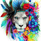 Colorful Floral Lion Best Diamond Bead Art