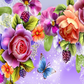 Colorful Fruit Flowers With Butterfly Diamond Painting