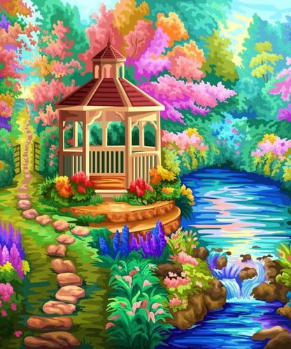 Colorful Nature Scenery Diamond Bead Art