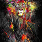 Colorful Splashes Lion 5D Diamond Bead Art