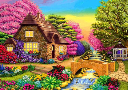 Colorful Village Life - Diamond Painting Kit