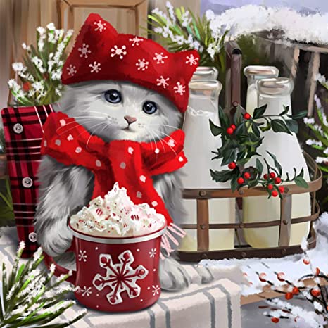 Cute Christmas Kitten Bead Art Kits