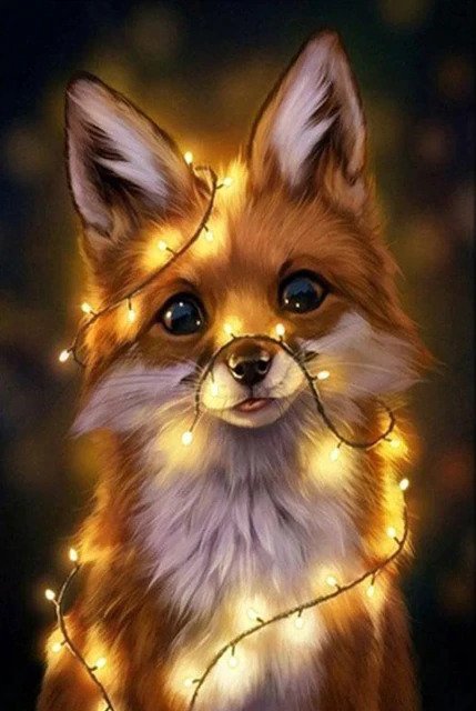 Cute Lightened Fox Best Bead Art Kits