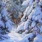Deer's In Snowy Forest Bead Art Kits