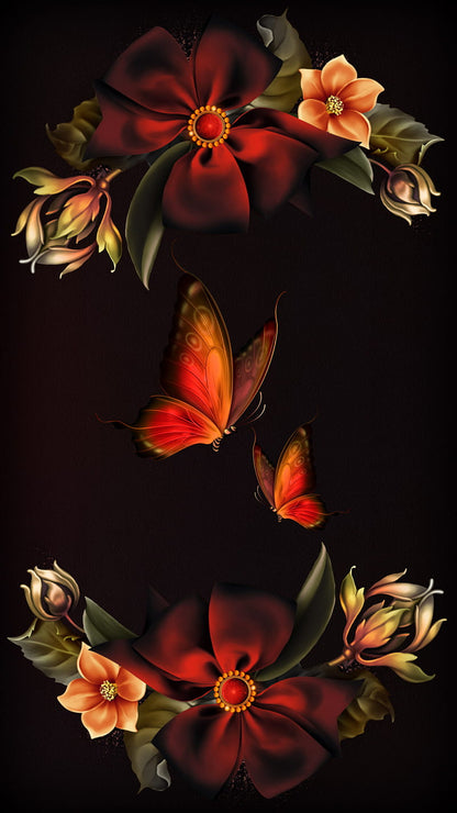 Diamond Painting Of Flowers And Butterflies