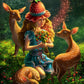 Fairy Girl With Deer's Best Bead Art Kits