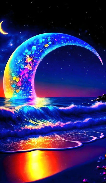 Fantasy Beach Waves Diamond Painting Kit