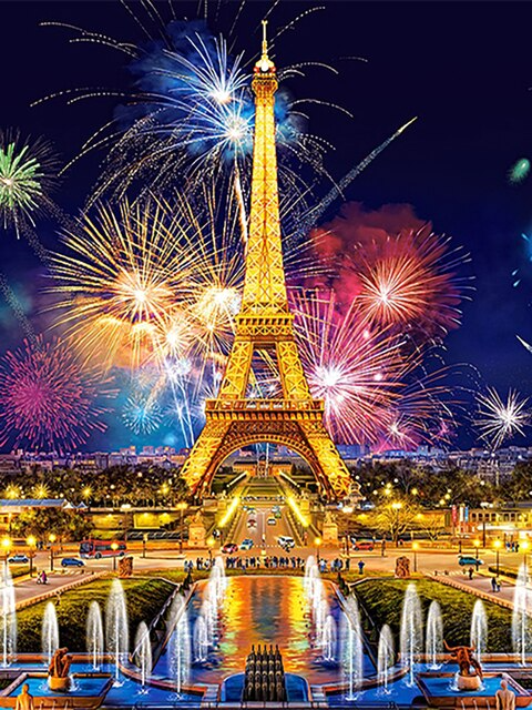 Fireworks At The Eiffel Tower Diamond Painting Kit