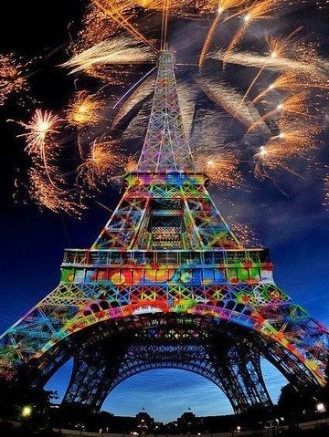 Fireworks On Eiffel Tower Bead Painting Kit