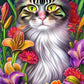 Flowered Cat Bead Art Kits