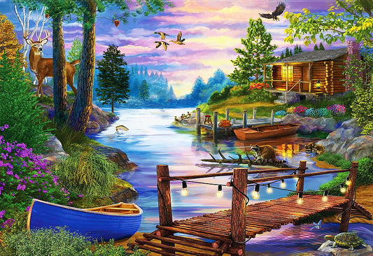 Forest Lakeside View Bead Painting Kit