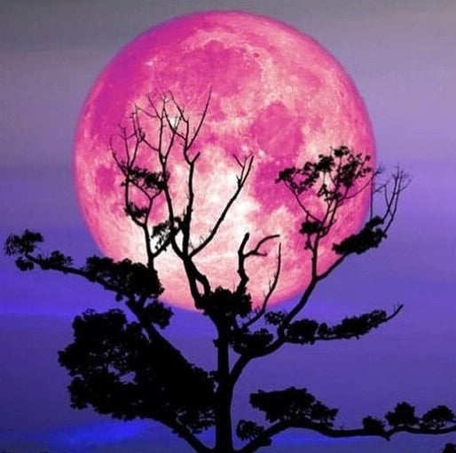 Full Pink Moon Bead Painting Kit