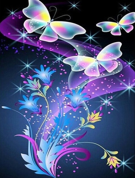 Glorious Fantasy Butterflies 5D Diamond Bead Art
