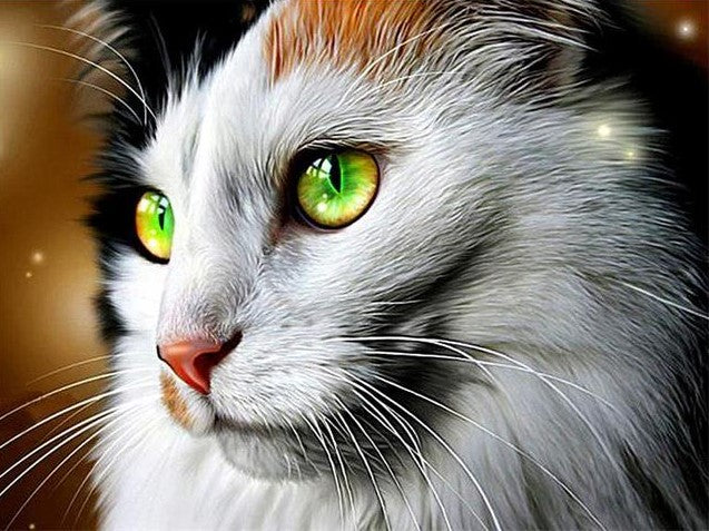 Gorgeous Green Eyes Cat Best Bead Art Kits
