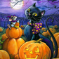 Halloween Kitten And Mice Diamond Bead Art