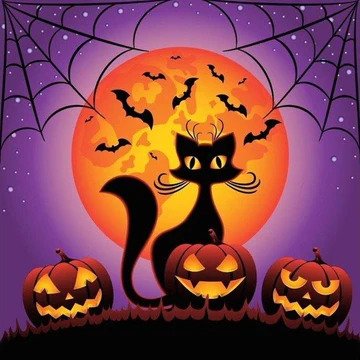 Halloween Kitten With Pumpkins Bead Art Kits