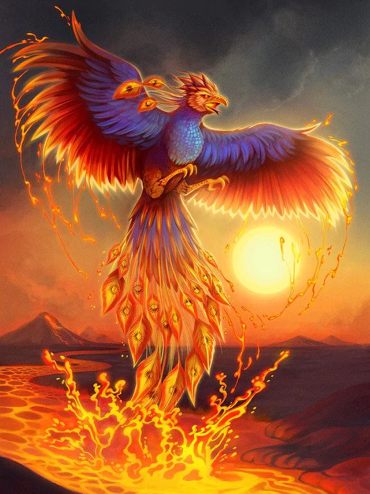 Mighty Phoenix-Diamond Art
