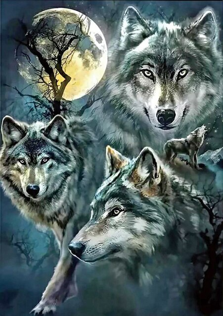 Moonlight Wolves-Diamond Bead Art Kits